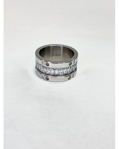 Кольцо "Zircons in metall", артикул 4009