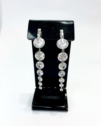 Серьги в серебре "Violette", артикул 3501