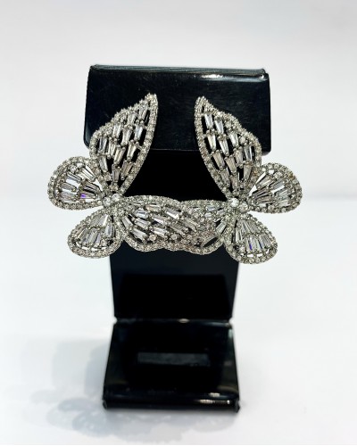 Серьги в серебре "Бабочки", артикул 3504