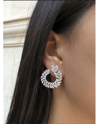 Серьги в серебре "Веточки", артикул 3510
