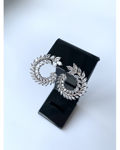 Серьги в серебре "Веточки", артикул 3510