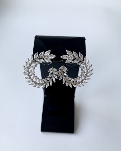 Серьги в серебре "Веточки", артикул 3510