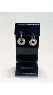 Серьги в серебре "Ring in rhinestones", артикул 3527