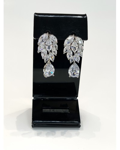 Серьги в серебре "Grape zircon", артикул 3534