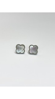 Серьги-пусеты в серебре "Klever pearl", артикул 3541