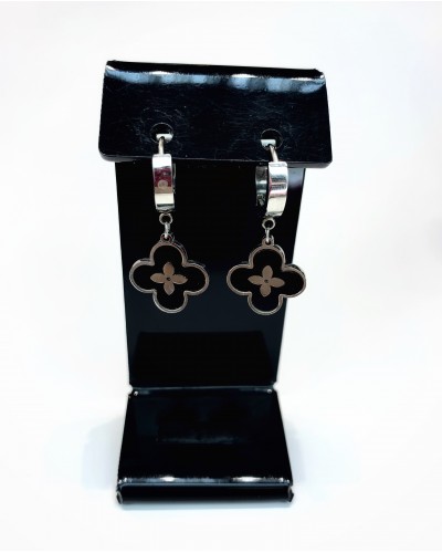 Серьги в серебре "Klever with metal", артикул 3543