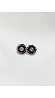 Серьги в серебре "Bvlg with zircon", артикул 3545