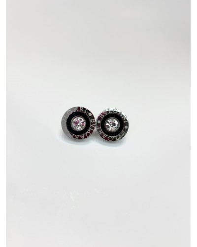 Серьги в серебре "Bvlg with zircon", артикул 3545