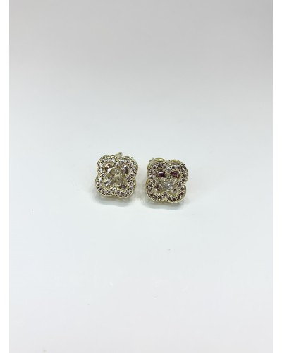 Серьги в золоте "Klever with zircon", артикул 3548