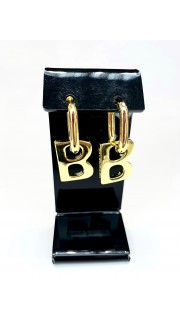 Серьги в золоте "B", артикул 3553