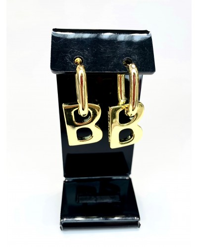 Серьги в золоте "B", артикул 3553