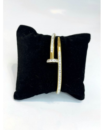 Браслет в золоте "Nail rhinestones", артикул 3629