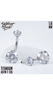 Пирсинг в пупок "Pure"  1.6 мм, артикул 3908