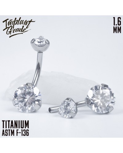 Пирсинг в пупок "Pure"  1.6 мм, артикул 3908