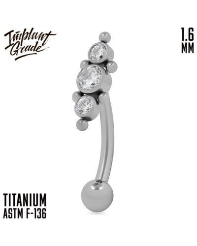 Пирсинг в пупок "Ottavio"  1.6 мм, артикул 3912