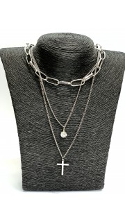 Цепь на шею с крестом, артикул 3727