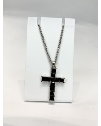 Подвеска-крест в серебре, артикул 3752