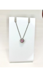 Подвеска в серебре "Pink Zircon", артикул 3758