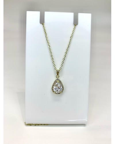 Подвеска в золоте "Drop zircon", артикул 3761