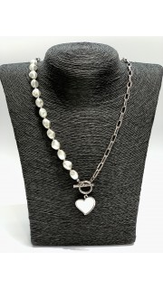 Цепь на шею "Pearl heart", артикул 3791