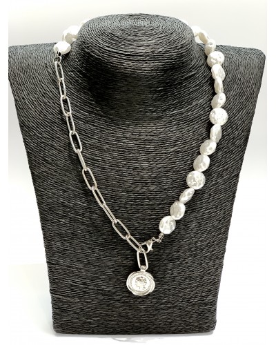 Цепь на шею "Pearl medallion", артикул 3792